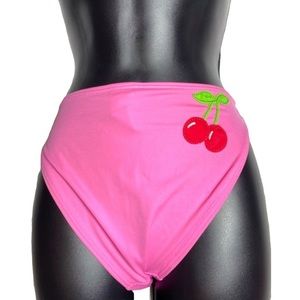 Xhilaration Target pink cherry bikini bottoms / M / NWOT